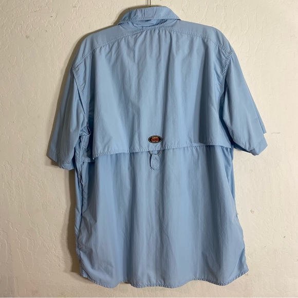 Cabelas Guidewear GXII 40 UPF Vented Mesh Shirt Button Front Large Short Sleeve - Picture 2 of 8